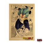 Poster Kraft Vintage - Super Vegeta Blue