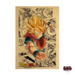 Poster Kraft Vintage - Goku Super Saiyan