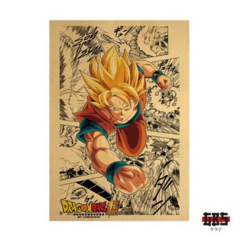 Poster Kraft Vintage - Goku Super Saiyan