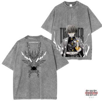 Zenitsu Agatsuma - T-shirt 100% coton – Vintage OVERSIZE